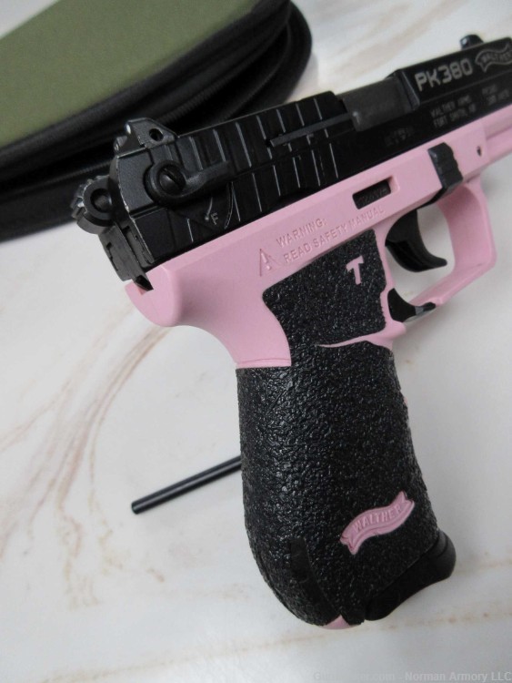 Walther PK380 .380ACP pink/black 8+1 ambi safety & mag release-img-5