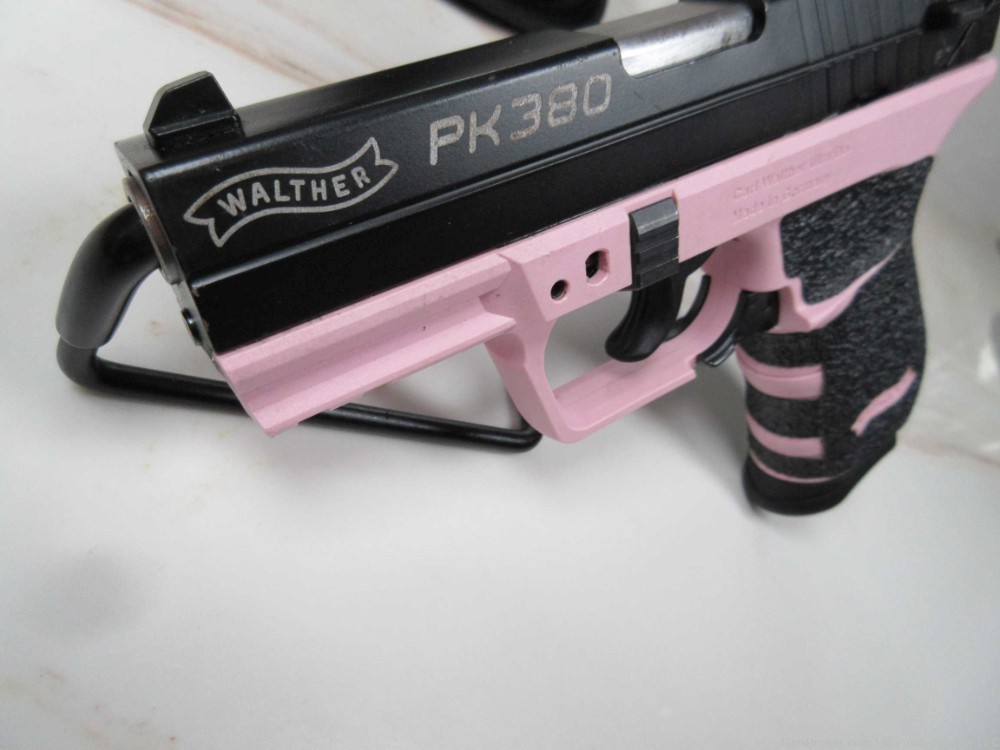 Walther PK380 .380ACP pink/black 8+1 ambi safety & mag release-img-3