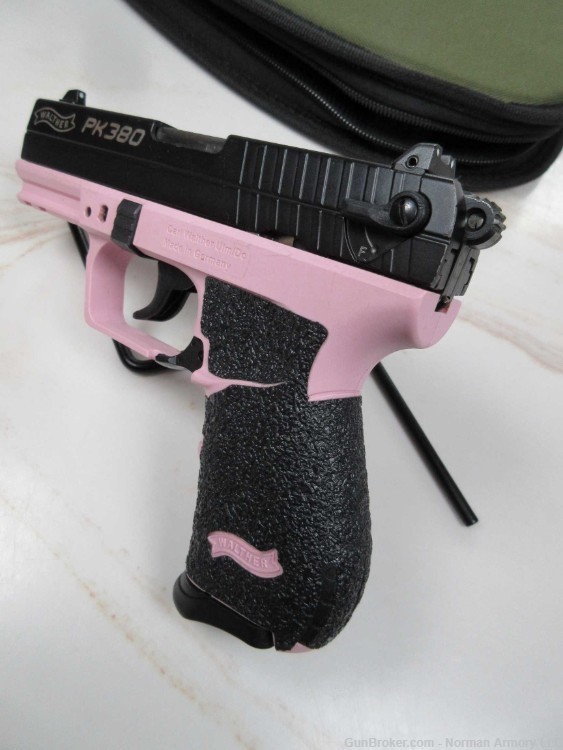 Walther PK380 .380ACP pink/black 8+1 ambi safety & mag release-img-2