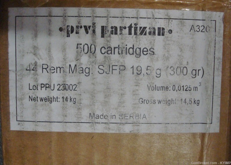 100 PRVI PARTIZAN .44 Magnum JSP 300 gr 44 ammo new PPU A320-img-3