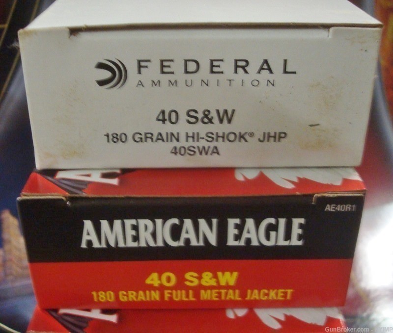 250 Federal COMBO PACK FMJ & JHP .40 s&w HI SHOK 180 gr 40SWA & AE40R1 New-img-2