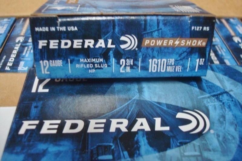 50 Federal 12 gauge Power Shok 2 3/4" Rifled slug s gauge F127RS 1610 FPS-img-5