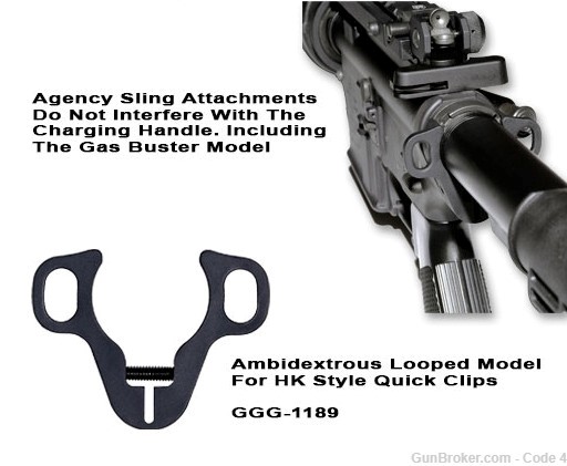 GG&G "Agency" H&K Style Looped Sling Adapter  GGG1189 AR-15 AR15 M16-img-1