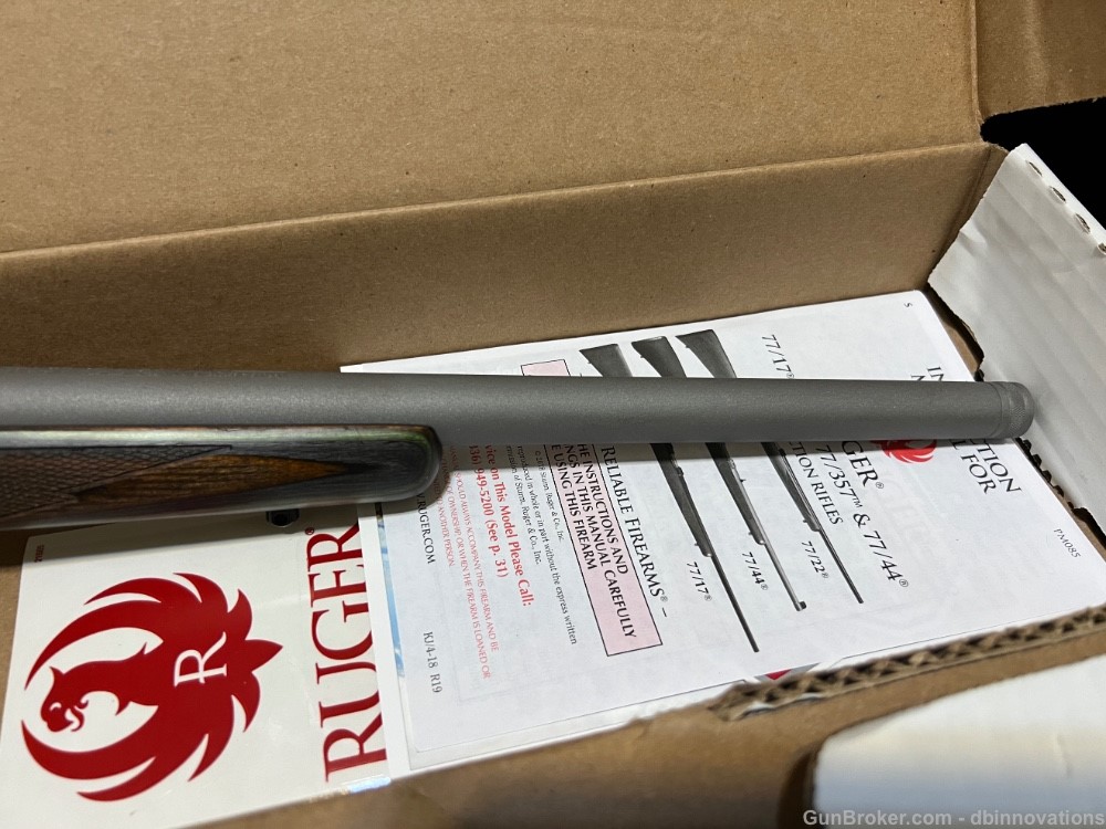 Ruger 77/17 .17 WSM Green Mountain Laminate Stainless 18.5" Threaded 7219-img-3