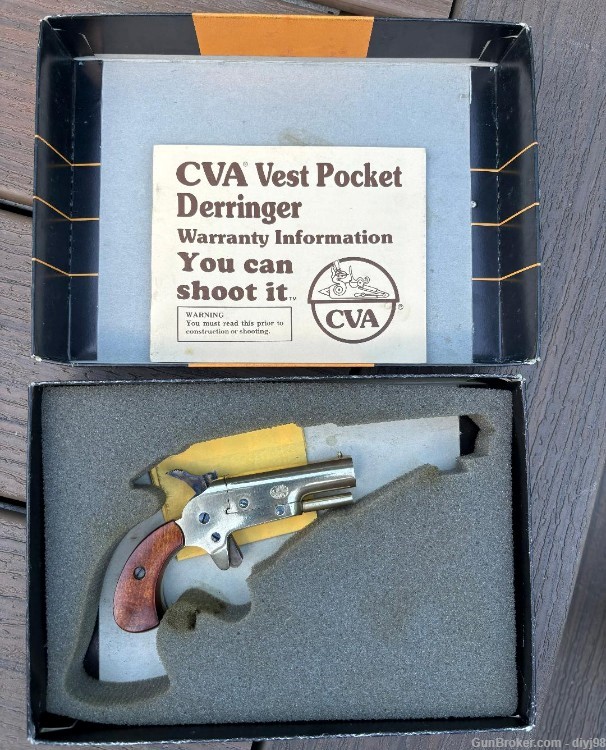 CVA Vest Pocket Derringer PP 618 .31 caliber, black powder muzzle loader-img-1