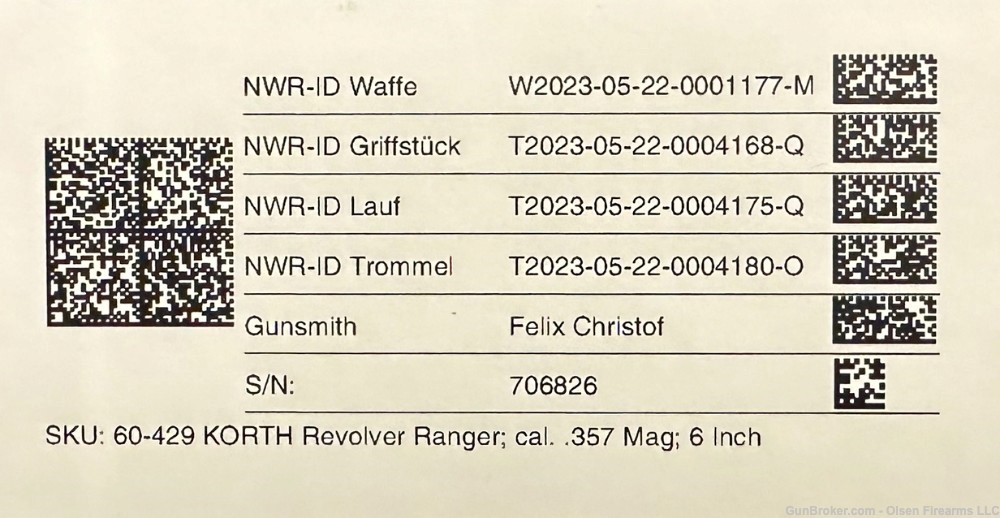 NIGHTHAWK CUSTOM KORTH RANGER .357 MAG 6" 357 MAGNUM Revolver-img-12