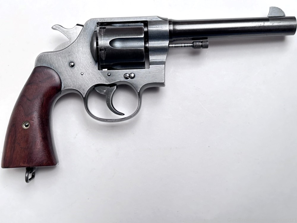 Colt Model 1917 New Service U.S. Military Revolver .45ACP Made 1919 Fine!-img-1
