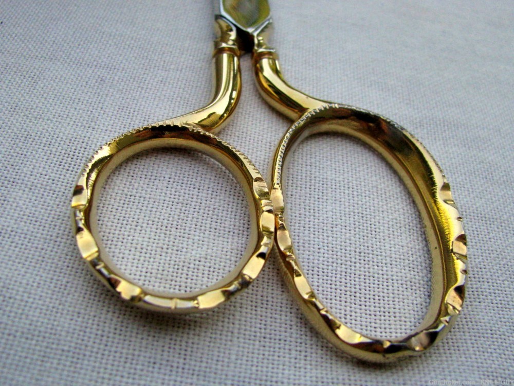  LARGE PRESENTATION CEREMONIAL HAND FORGED FRENCH CASED GOLD SCISSORS-img-6