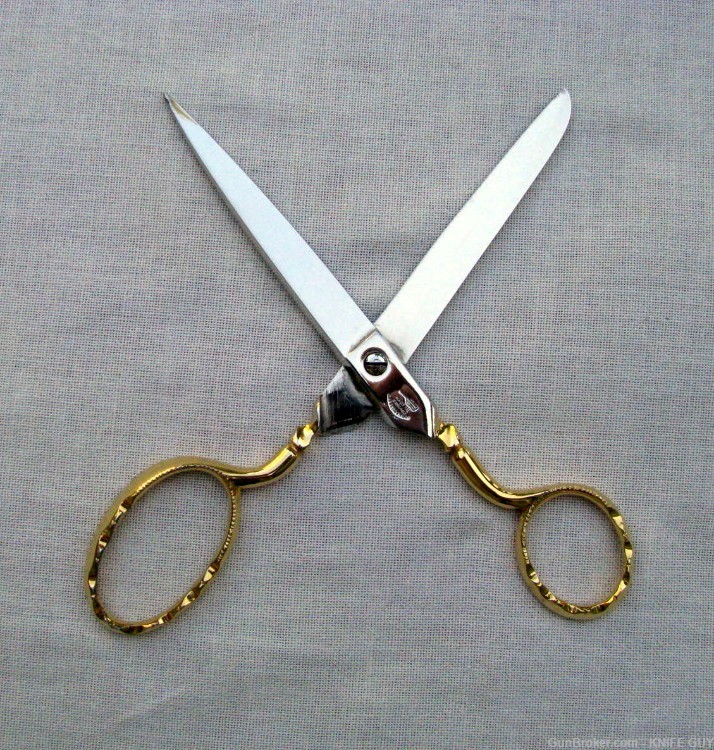  LARGE PRESENTATION CEREMONIAL HAND FORGED FRENCH CASED GOLD SCISSORS-img-17