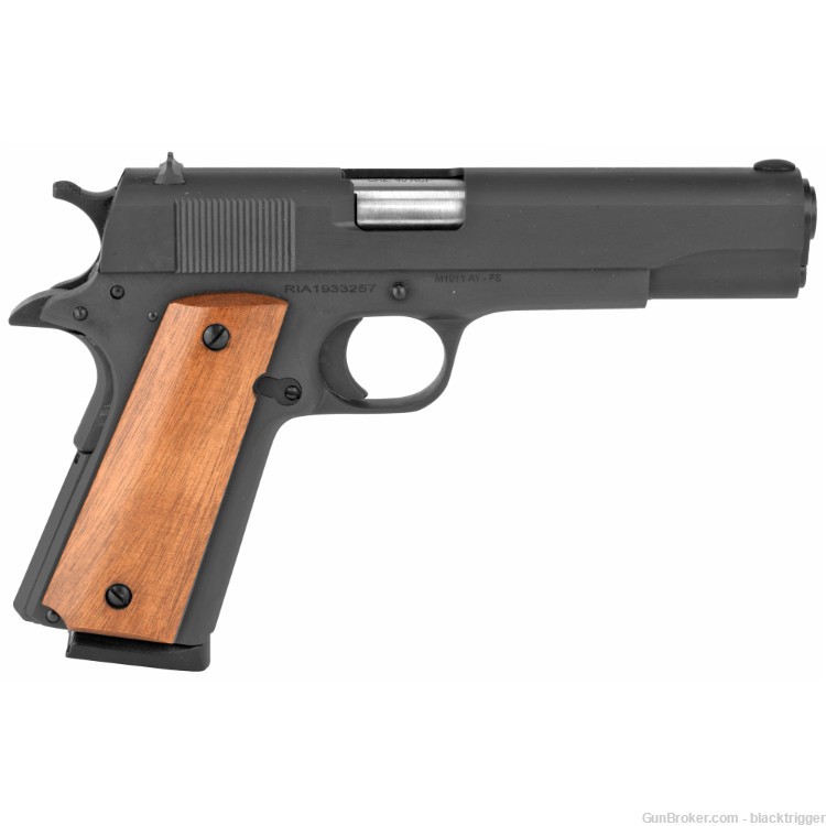 RIA 51421 GI Standard FS CA Compliant 45ACP 5" 8+1 Overall Black Wood Grip -img-3