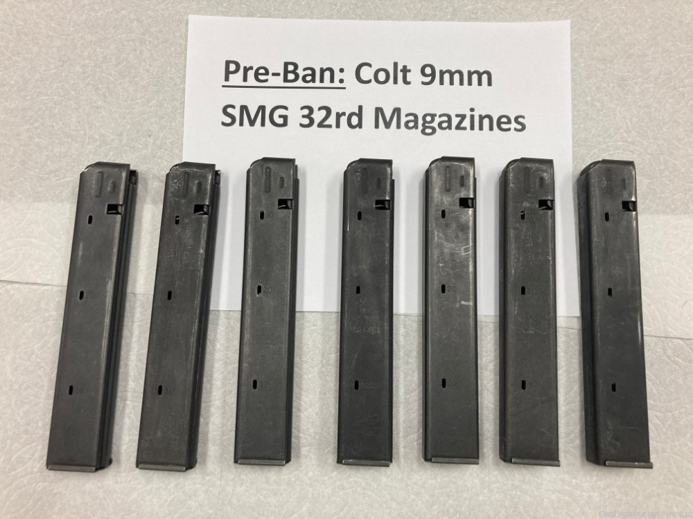 One (1) OEM 32 rd COLT 9mm AR SMG Magazine –PRICE PER MAG– Pre BAN –Mass Ok-img-0