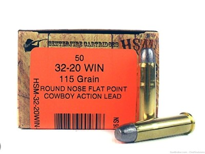 .32-20 HSM Cowboy Action Winchester 115 Gr. Rnfp 32-20 no cc fees