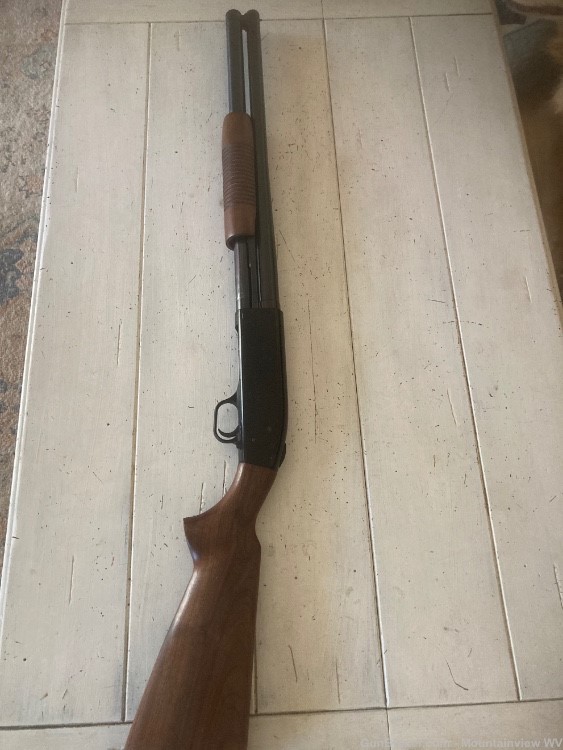 Mossberg 500 12 gauge shotgun 20” barrel walnut stocks -img-4