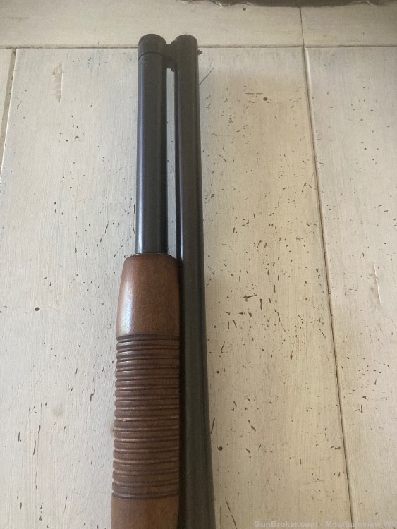 Mossberg 500 12 gauge shotgun 20” barrel walnut stocks -img-8