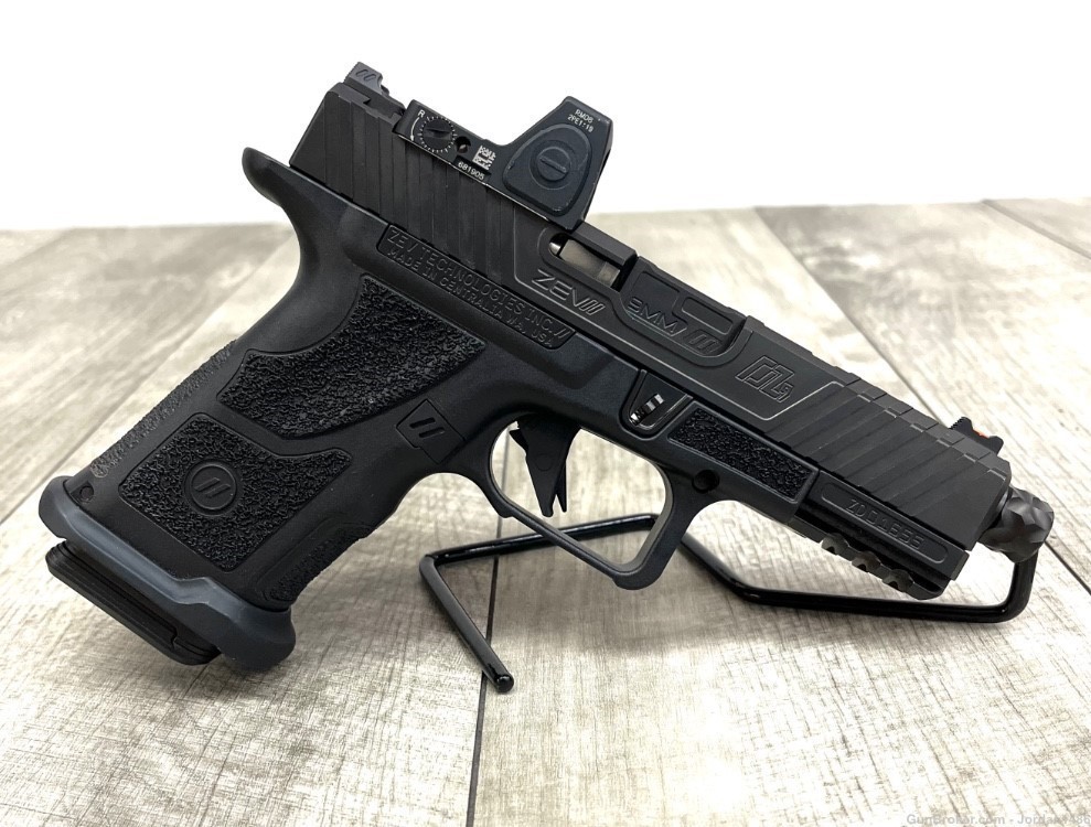 ZEV OZ9 9MM GREAT CONDITION SEMI-AUTOMATIC PISTOL TRIJICON RMR LIKE GLOCK-img-0