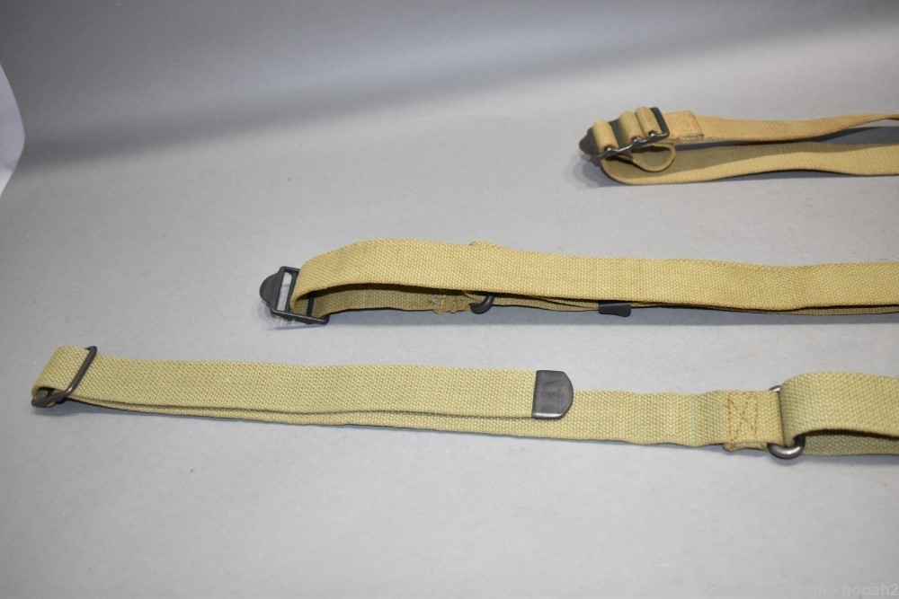 3 Uncommon US Model 1923 M1923 Canvas Cloth Rifle Sling M1 Garand Thompson -img-1