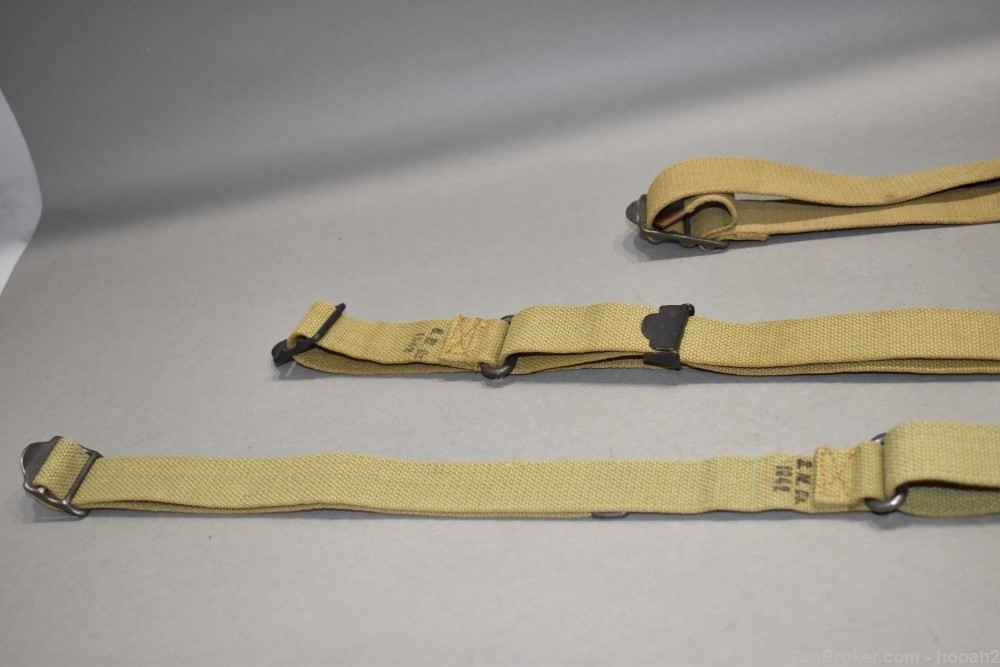 3 Uncommon US Model 1923 M1923 Canvas Cloth Rifle Sling M1 Garand Thompson -img-6