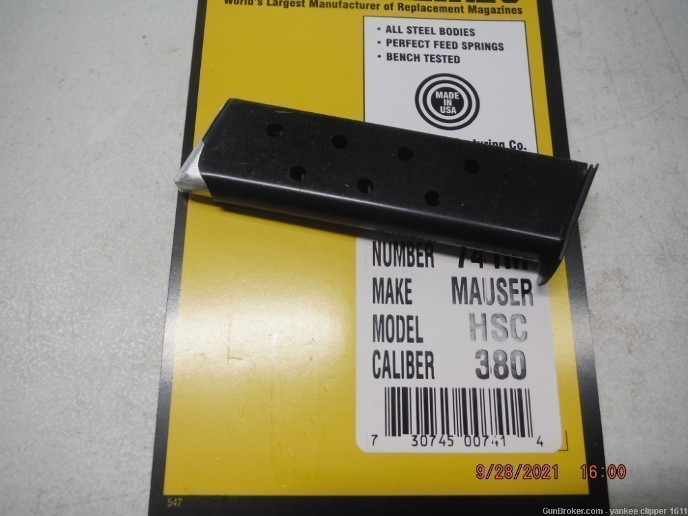 Mauser HSC 380 Magazine 7Rd New Mauser 380 ACP Magazine-img-0