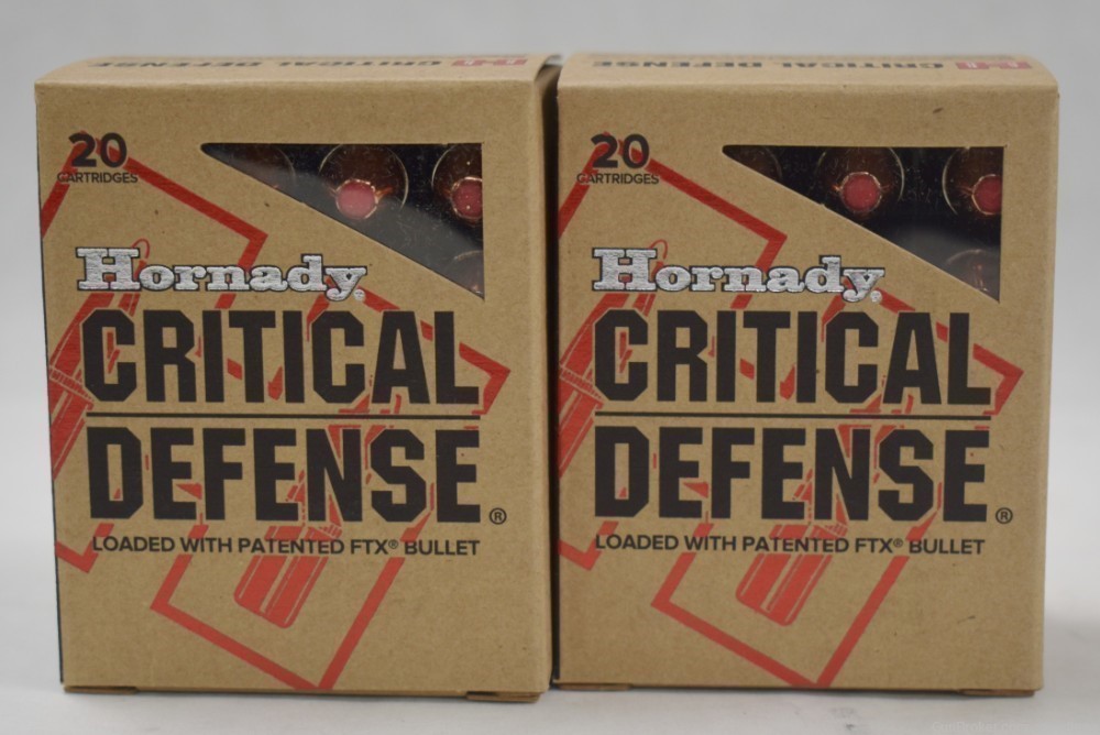 Hornady 44 Special 165Gr FTX Critical Defense 90700 40 Rds 2 boxes AMMO -img-0