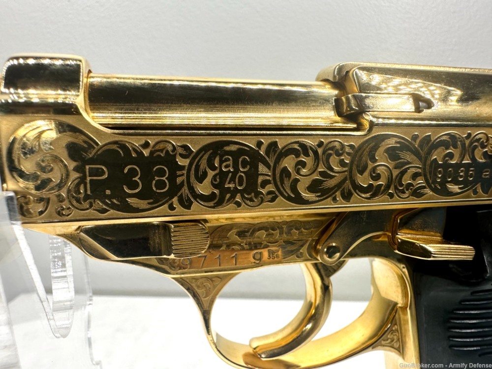 Walther P38 AC40 24k Gold ENGRAVED-img-6