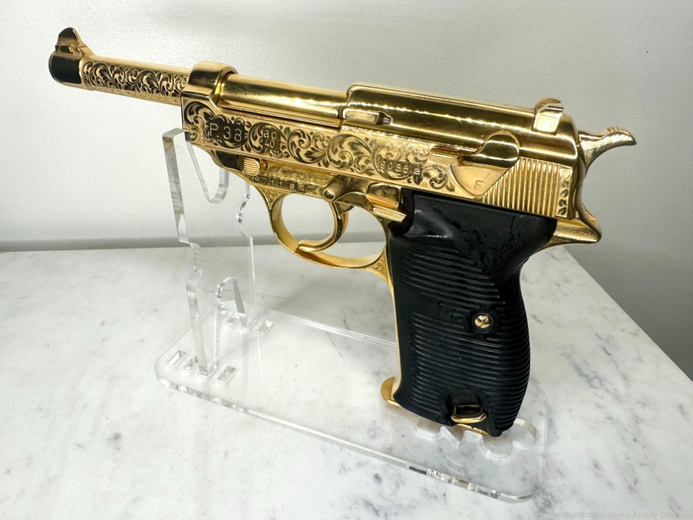Walther P38 AC40 24k Gold ENGRAVED-img-3