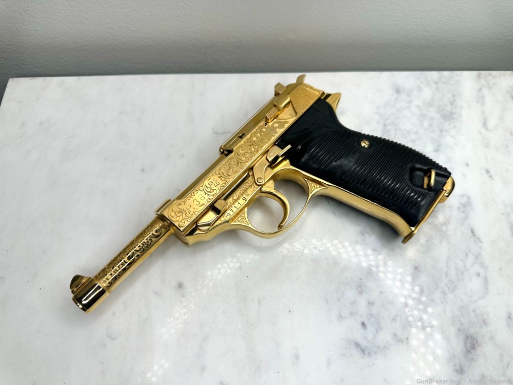 Walther P38 AC40 24k Gold ENGRAVED-img-9