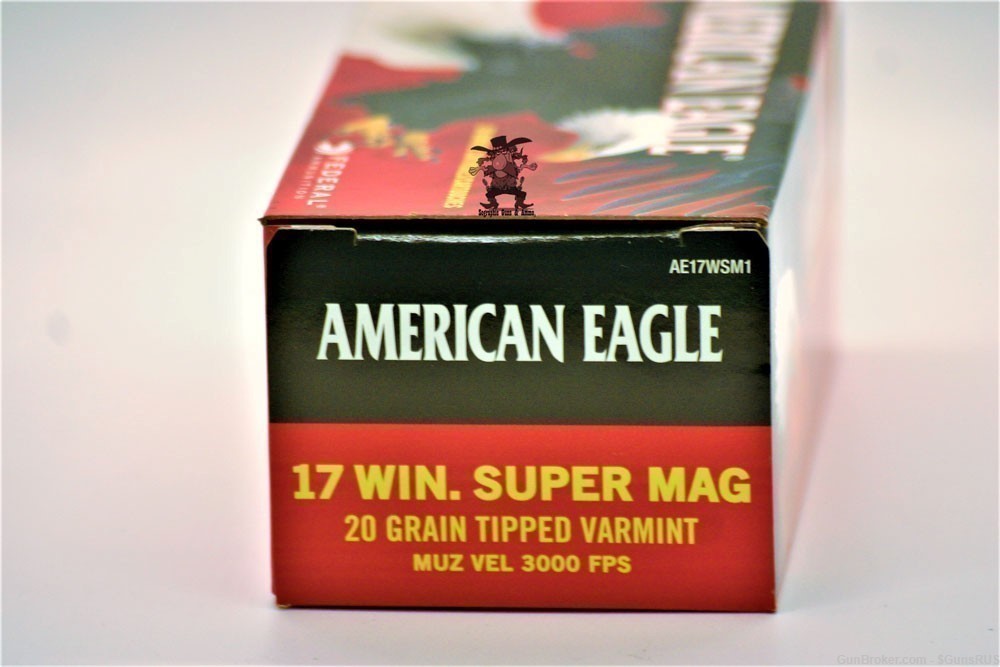 17 wsm Federal AE 17WSM Winchester Super Magnum WSM 20 Grain V-MAX 50 RDS-img-4