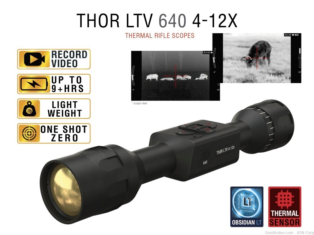 ATN Thor LTV 4-12x, 256x192 12 micron Thermal Rifle Scope -img-1