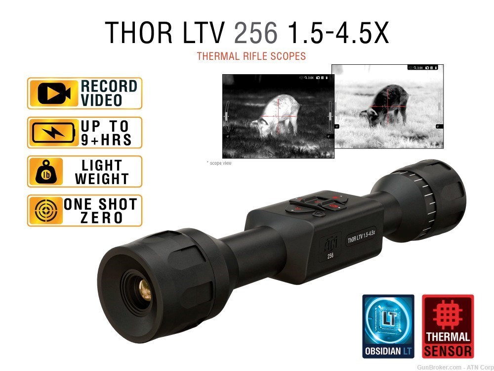 ATN Thor LTV 1.5-4.5x, 256x192 12 micron Thermal Rifle Scope-img-1