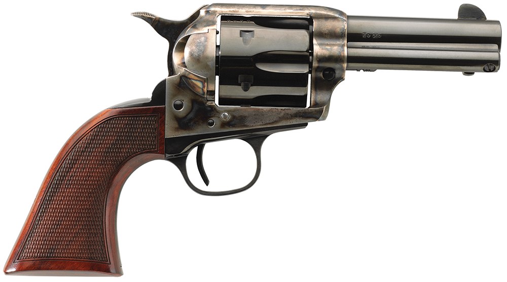 Taylors & Co Running Iron Deluxe 45 Colt Revolver 6+1 3.50 Blued Walnut Gri-img-0