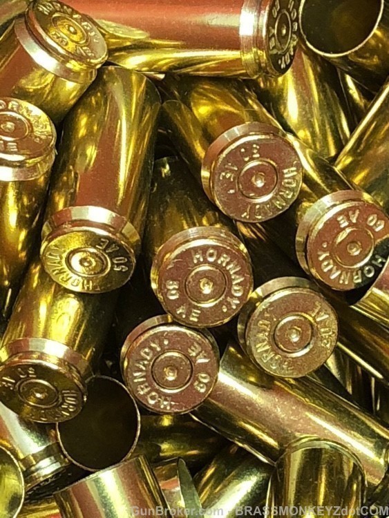 STARLINE 50 AE BRASS * ONCE FIRED * CLEAN AND POLISHED * (100+ ct)-img-1