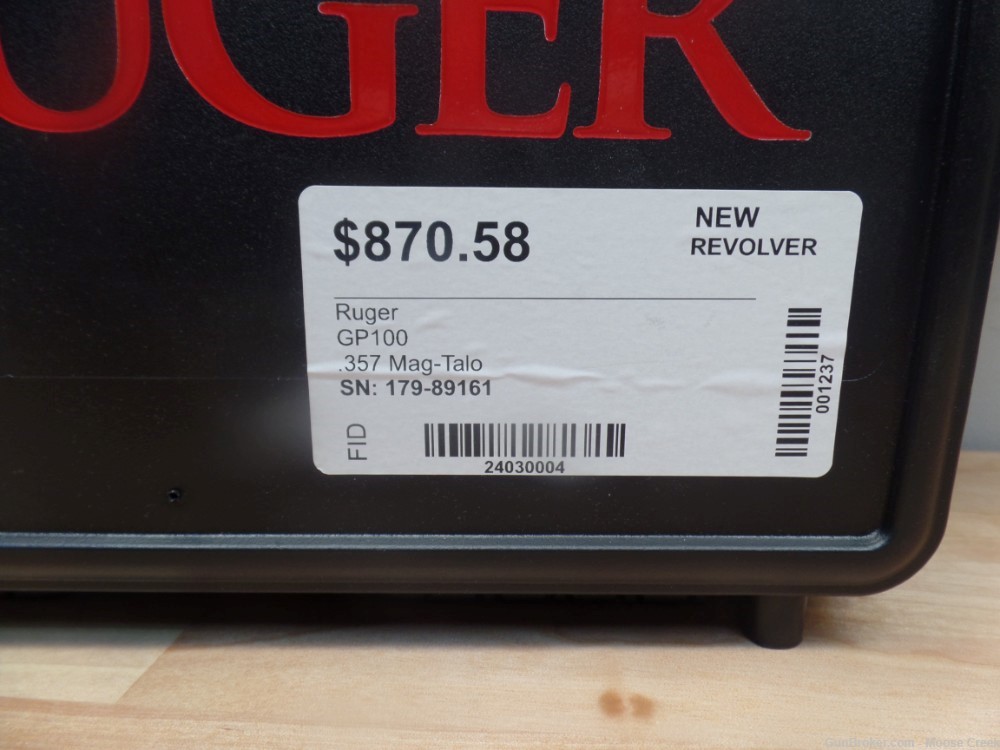 RUGER GP-100 TALO 2.5" .357 MAG REVOLVER PENNY AUCTION!-img-8