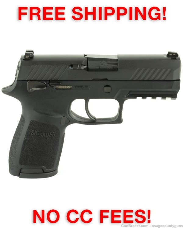 Sig Sauer P320 Compact Night Sights & Manual Safety (MA Compliant) 3.9" 9mm-img-0