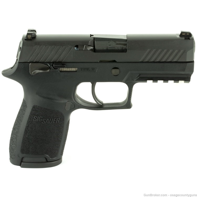 Sig Sauer P320 Compact Night Sights & Manual Safety (MA Compliant) 3.9" 9mm-img-1