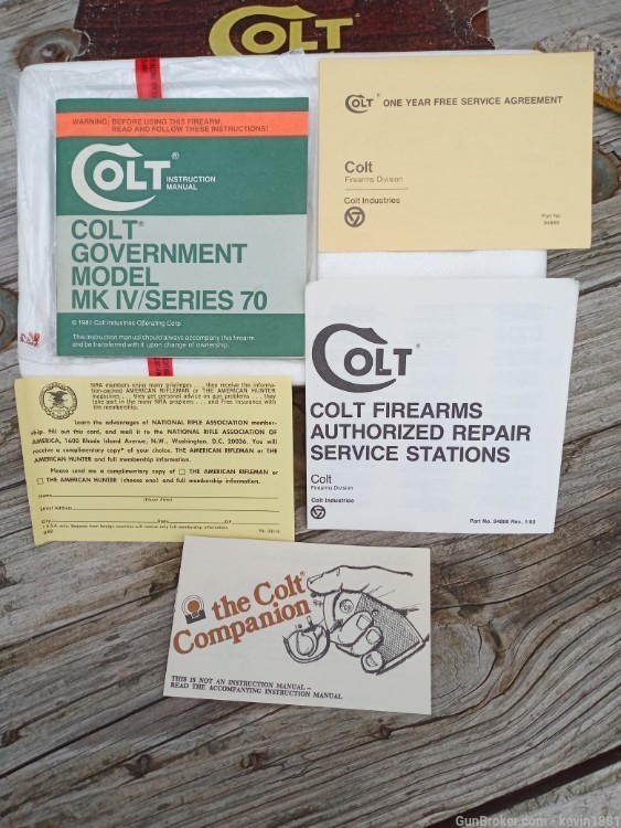 COLT COMBAT GOVERNMENT MODEL Extremely Rare Minty Series 70 1983 -img-16