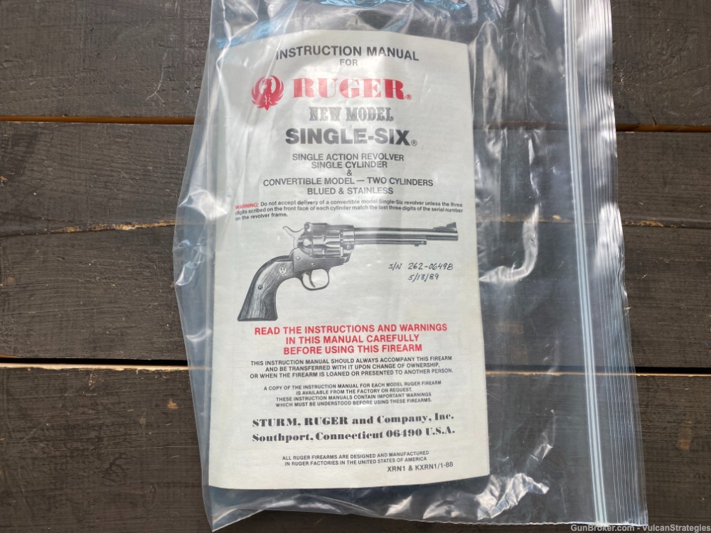 1989 Ruger New Model Single Six .22LR .22 Magnum Penny Auction-img-73