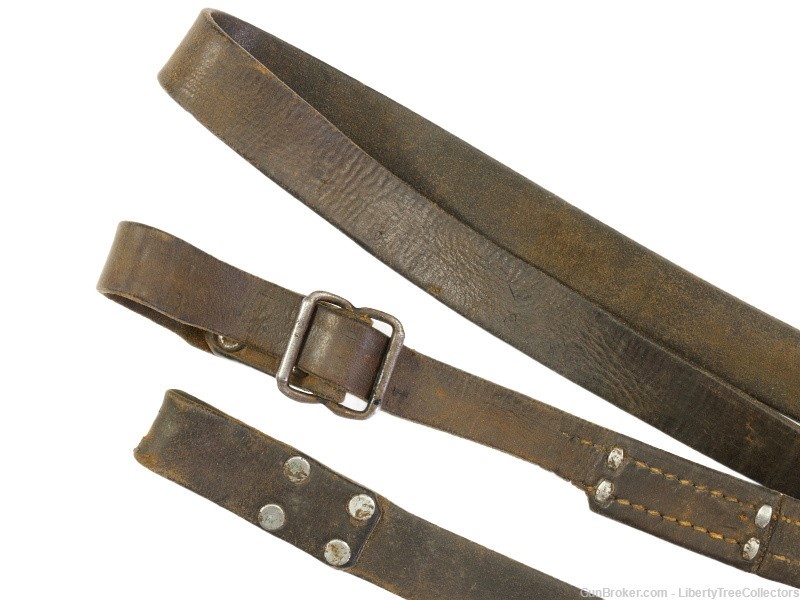 Finnish Civil Guard M30 Mosin Nagant Leather Sling EARLY BUCKLE Type-img-1