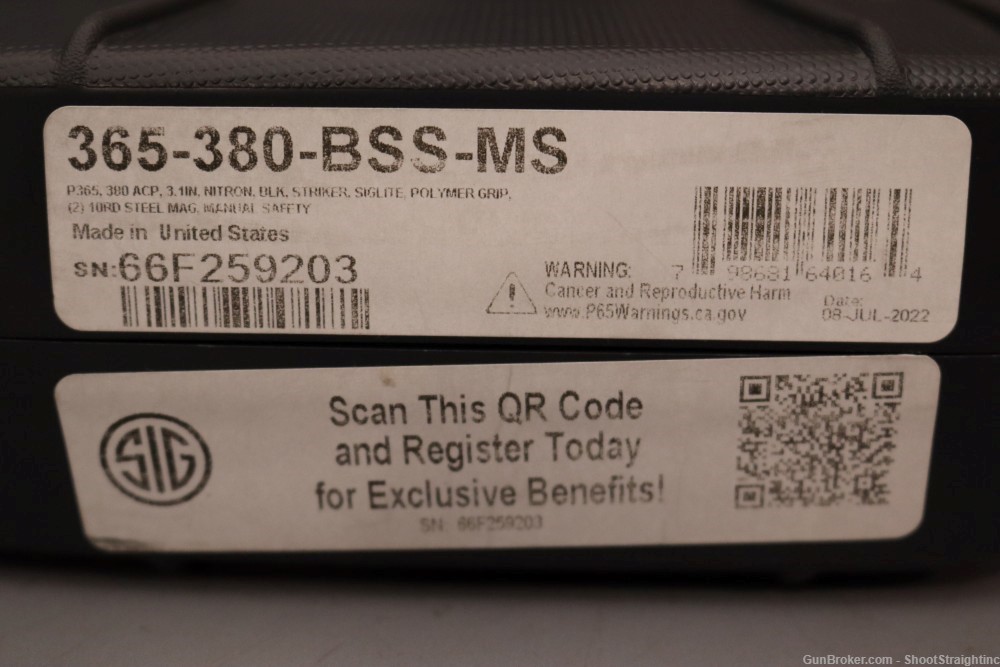 Sig Sauer P365 .380ACP 3.1" w/case-img-19