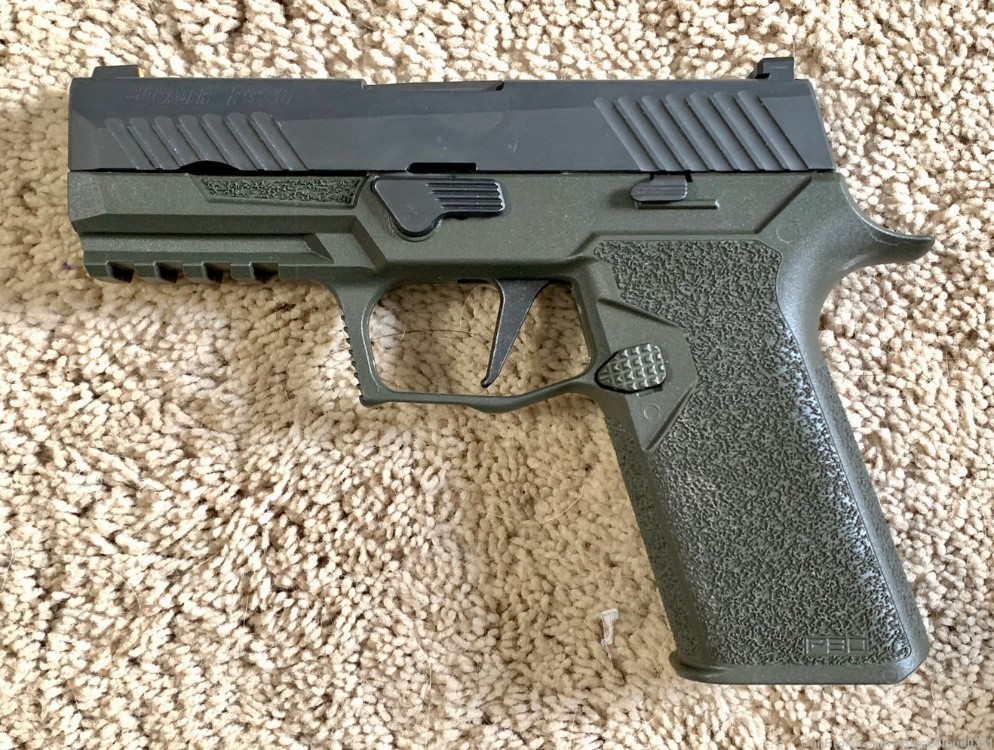 Sig P320 X-Compact 3.6” with extra P320 C 3.9” Upper, 3 Grips, IWB Holster-img-7