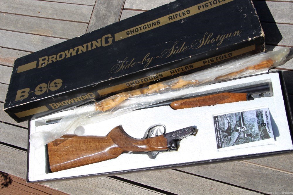 MINT Browning BSS 20ga SXS boxlock shotgun factory BOX manual ENGRAVED 20 -img-1