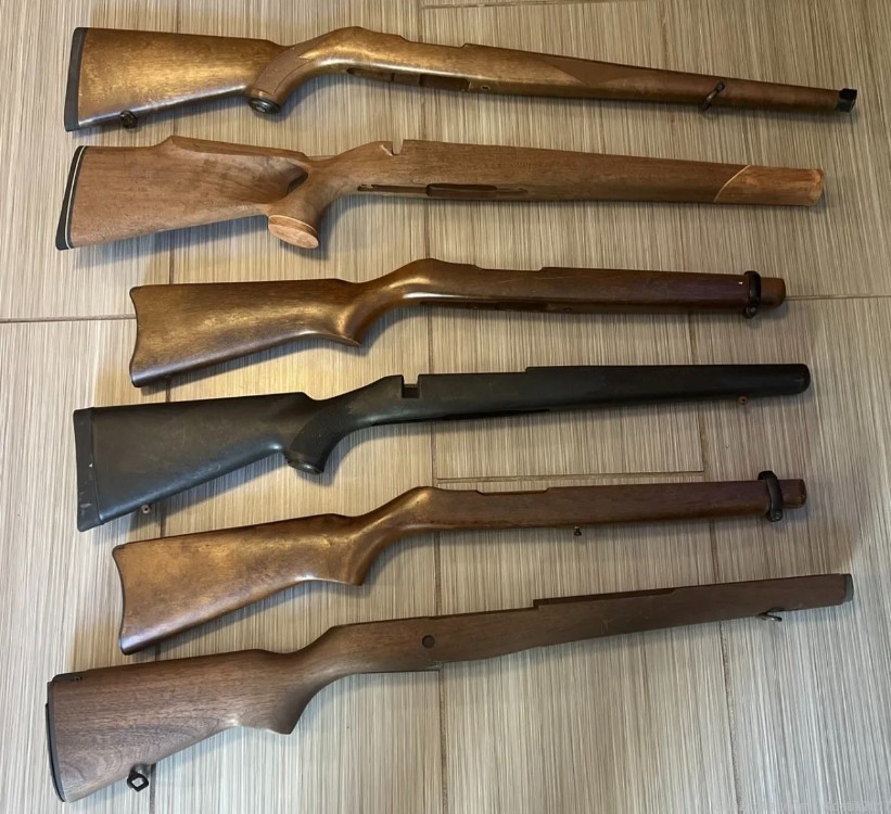 Vintage Long Gun Stocks Lot Of 6-img-1