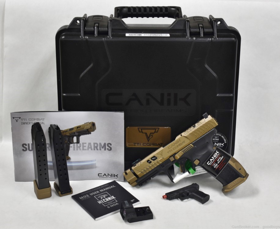 Canik TTI Combat Bronze MO3 Red Dot 9mm 4.6in 2-18Rd Mags HG7854V-N-img-0