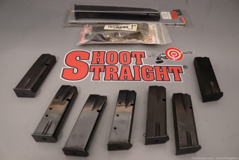 Lot O' Nine (9) Miscellaneous Browning Hi-Power BHP35 Type Pistol Magazines-img-0