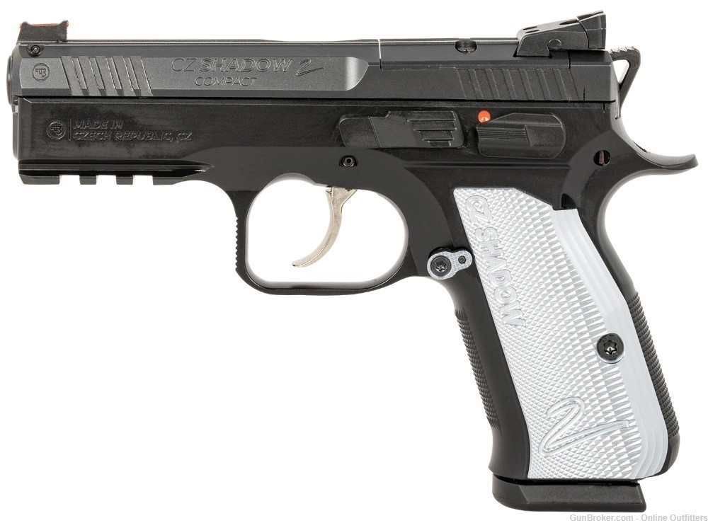 CZ Shadow 2 Compact 9mm 4" 15+1 Optic Ready CZ-USA 91252 Shadow2 White Grip-img-1