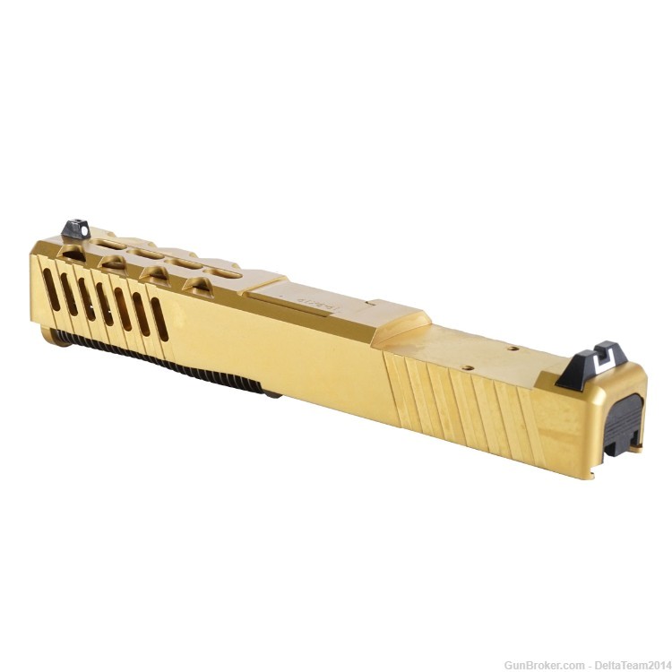 Complete Assembled Optic Ready Slide for Glock 19 Gen 3 | PVD Gold Finish-img-3
