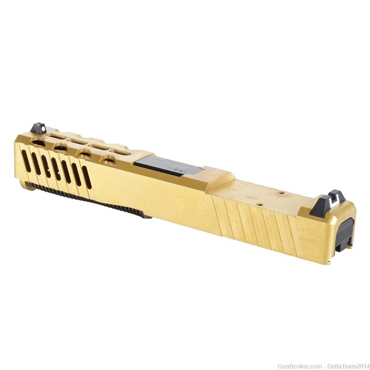 Complete Assembled Optic Ready Slide for Glock 19 Gen 3 | PVD Gold Slide-img-3