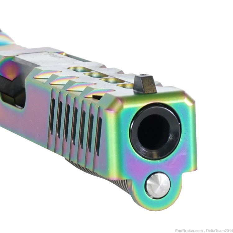 Complete Assembled Optic Ready Slide for Glock 19 Gen3 | PVD Rainbow Finish-img-4
