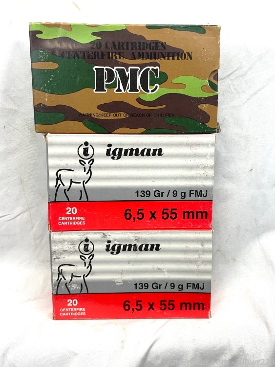 6.5X55 AMMO  Three full boxes PRICED TO SELL!   -img-1