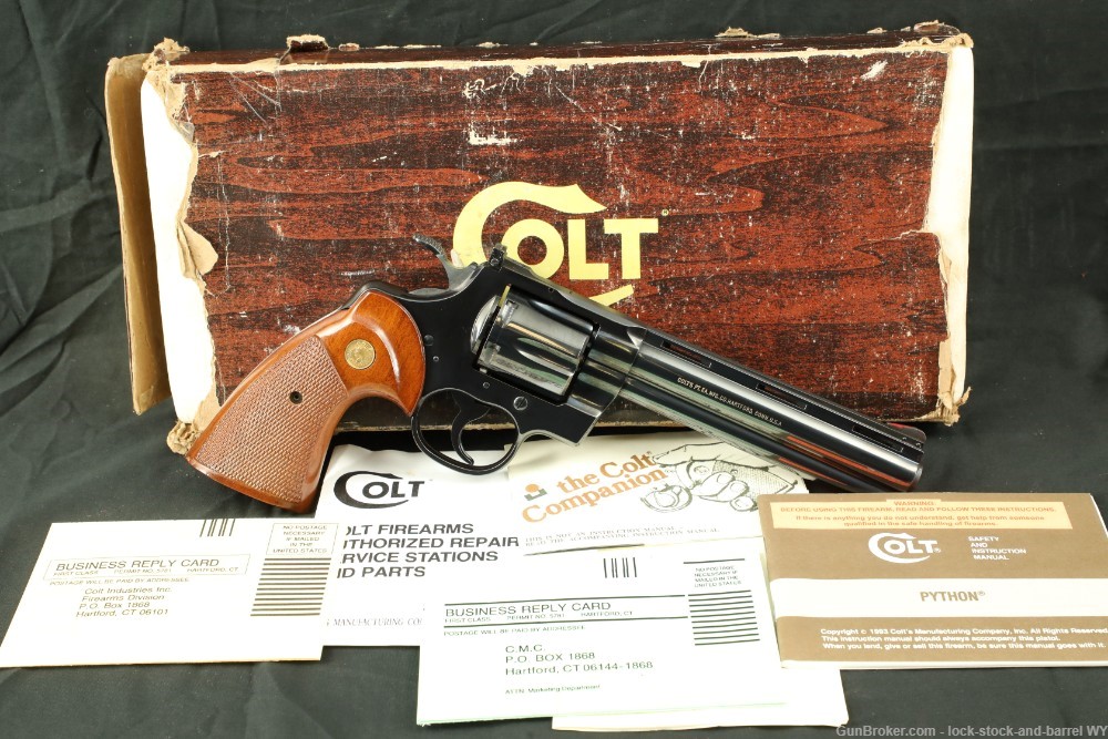 Colt Python Model I3660 Blue 6" 357 Magnum Double Action, MFD 1977-img-2