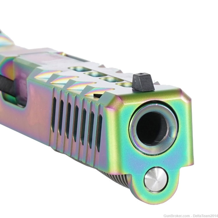 Complete Assembled Optic Ready Slide for Glock 19 | Rainbow PVD Finish-img-4